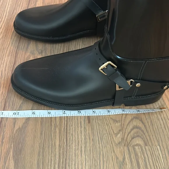 Black Jimmy Choo Rubber Rain Boots - Picture 7 of 7
